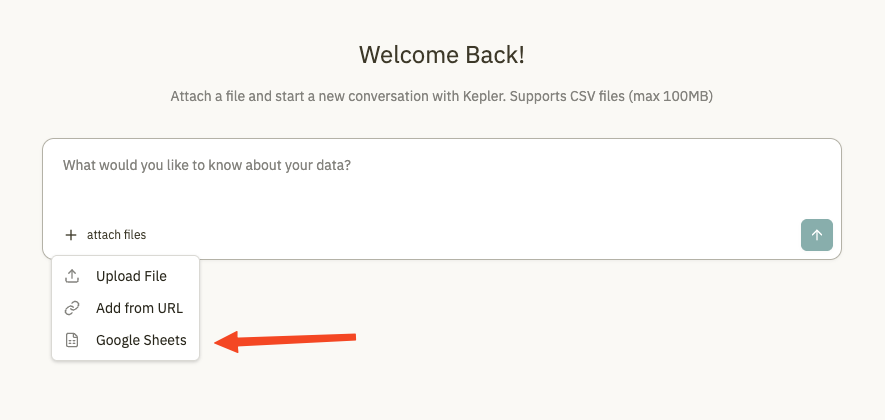 Select Google Sheets