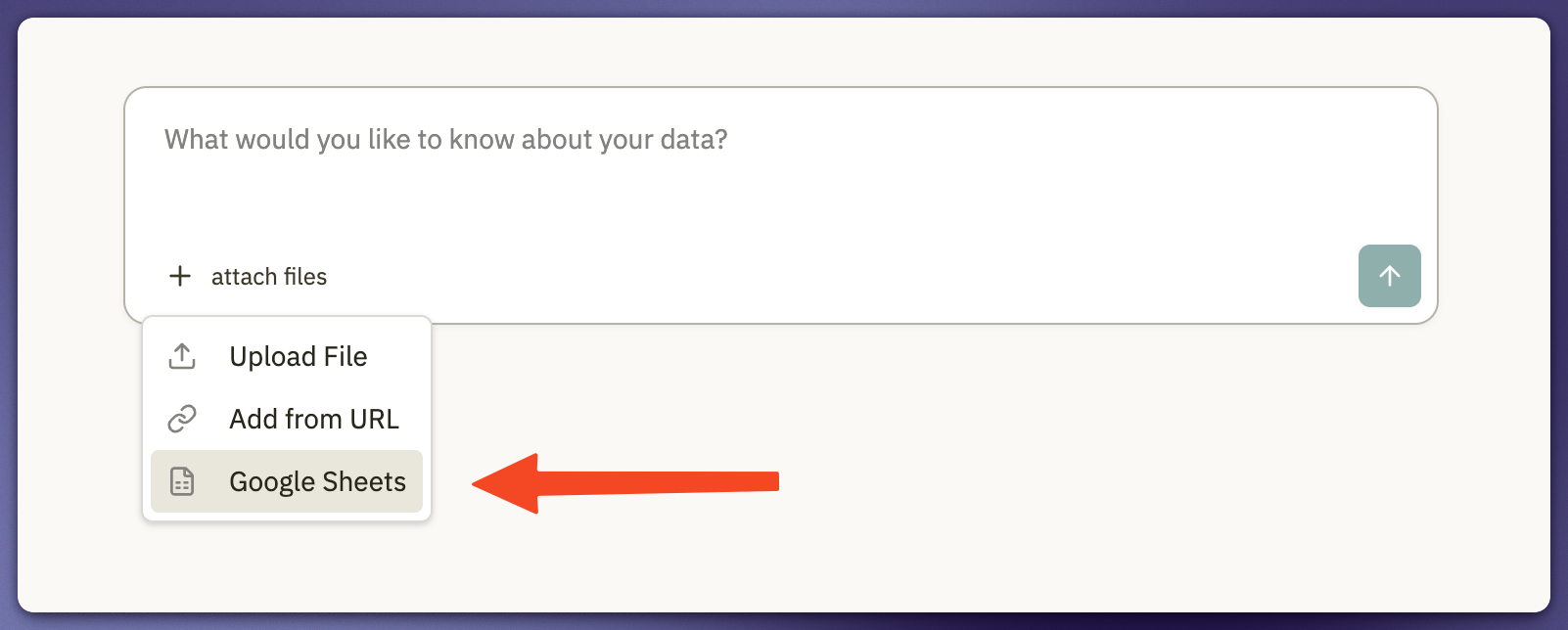 Select Google Sheets